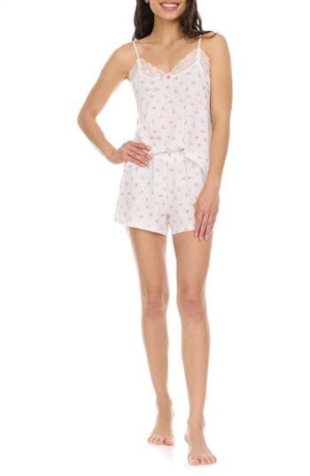 Flora By Flora Nikrooz Women's Brittany Pointelle Cami Short Set In Ivory