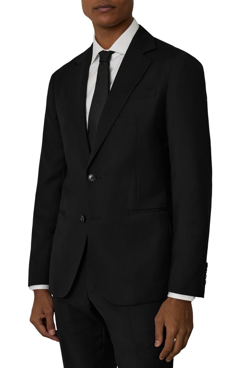 Reiss Aspire Black Wool Suit Jacket, Main, color,