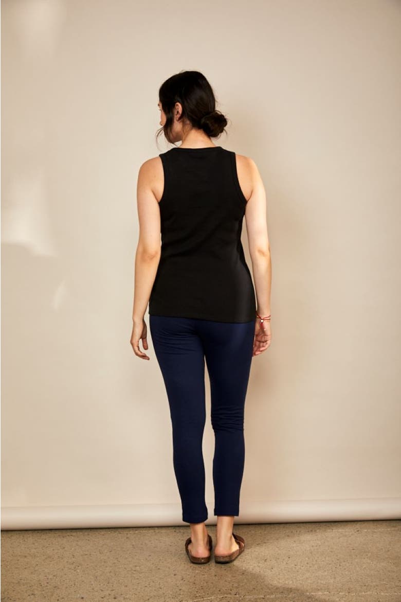 Nursing Rib Racer Vest, Alternate, color, Black