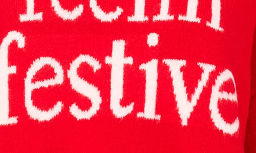 Cece Feelin' Festive Sweater In Red