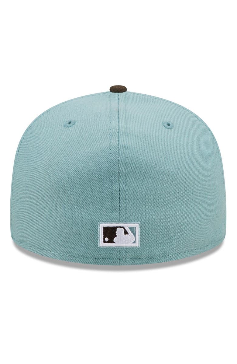 New Era Men's New Era Light Blue/Brown Boston Braves Cooperstown Collection 1914 World Series Beach Kiss 59FIFTY Fitted Hat, Alternate, color, 