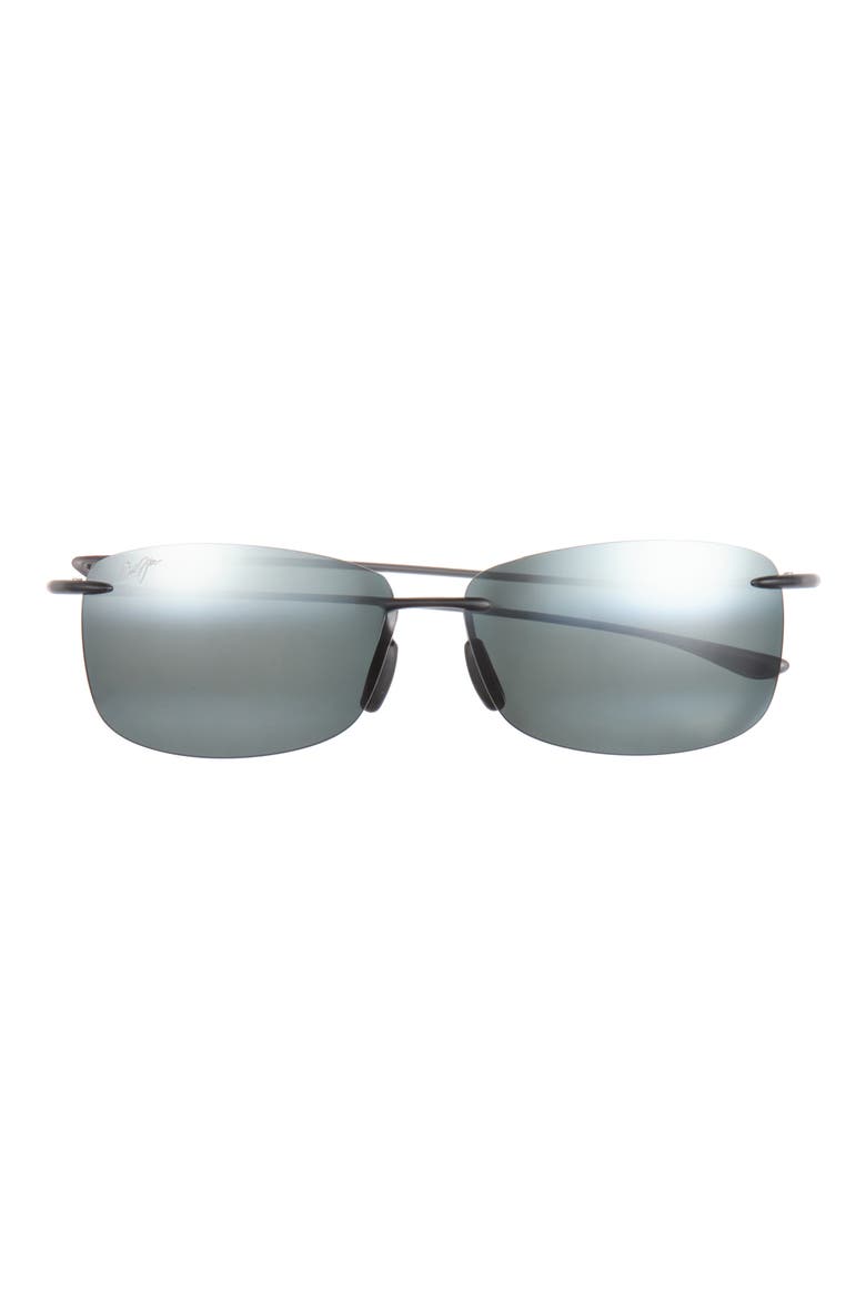 Plumeria 55mm Polarized Rectangular Sunglasses, Main, color, TORTOISE TORTOISE ROSE