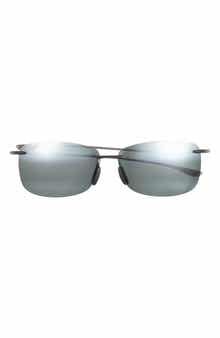 Plumeria 55mm Polarized Rectangular Sunglasses