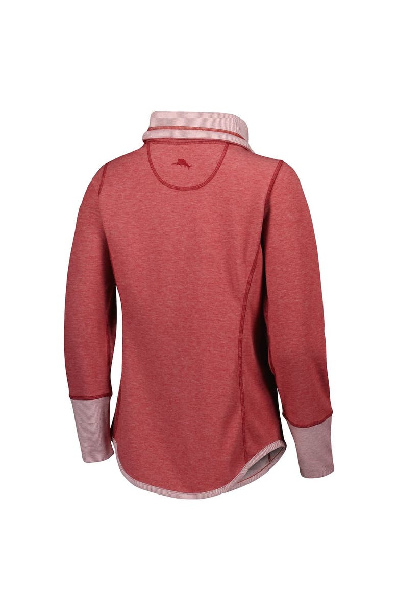 Tommy Bahama Women's Tommy Bahama Heathered Red Tampa Bay Buccaneers Sport Sun Fade Full-Zip Sweatshirt, Alternate, color, Heather Red