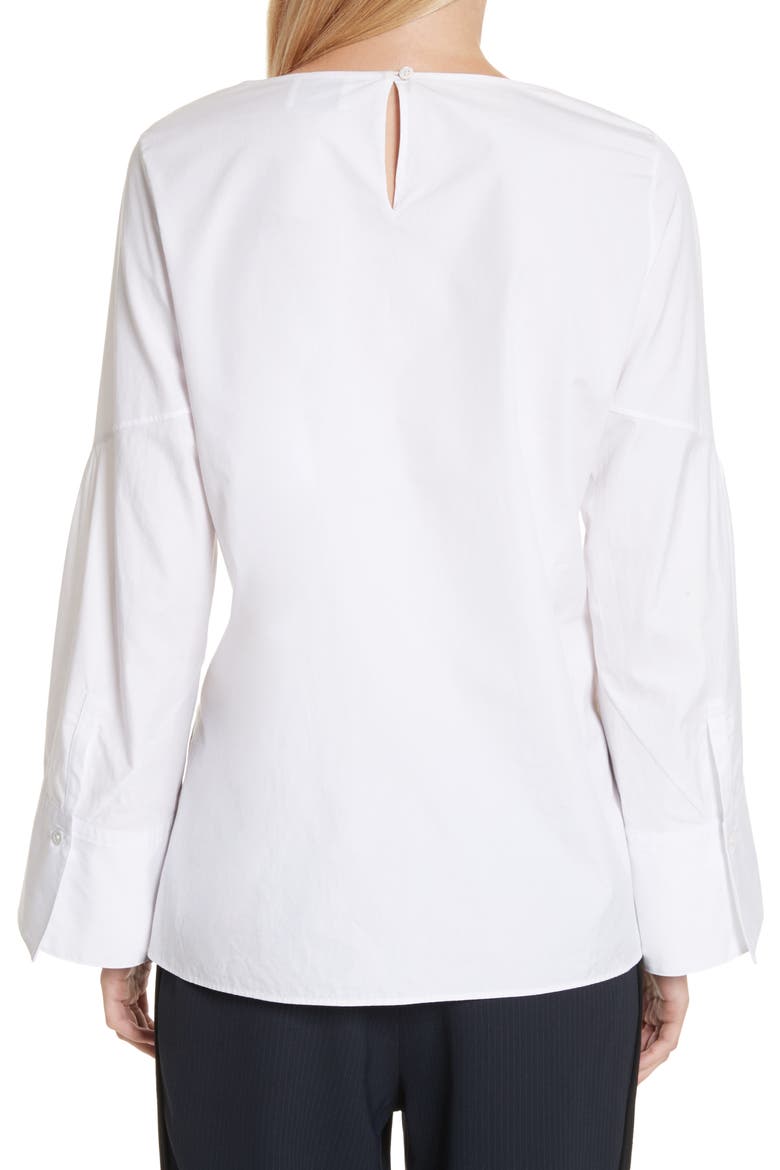 Tie Front Shirt, Alternate, color, WHITE