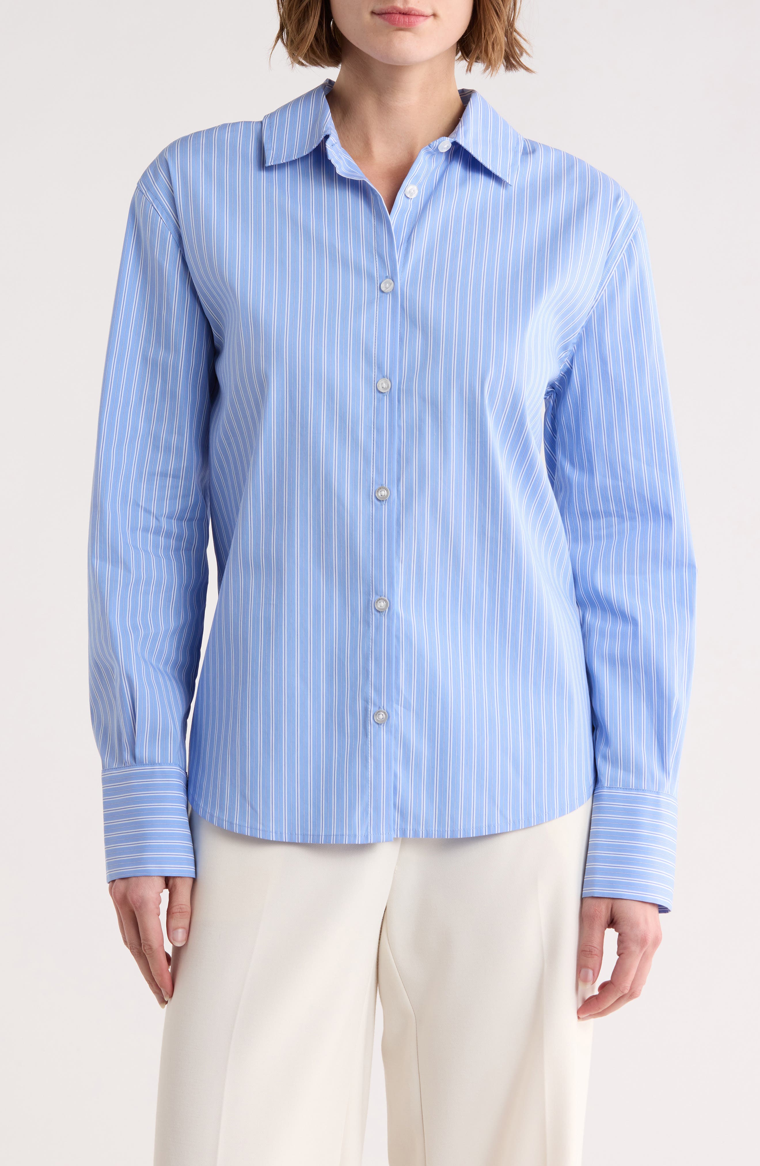 Habitual Stripe Poplin Button-Up Shirt