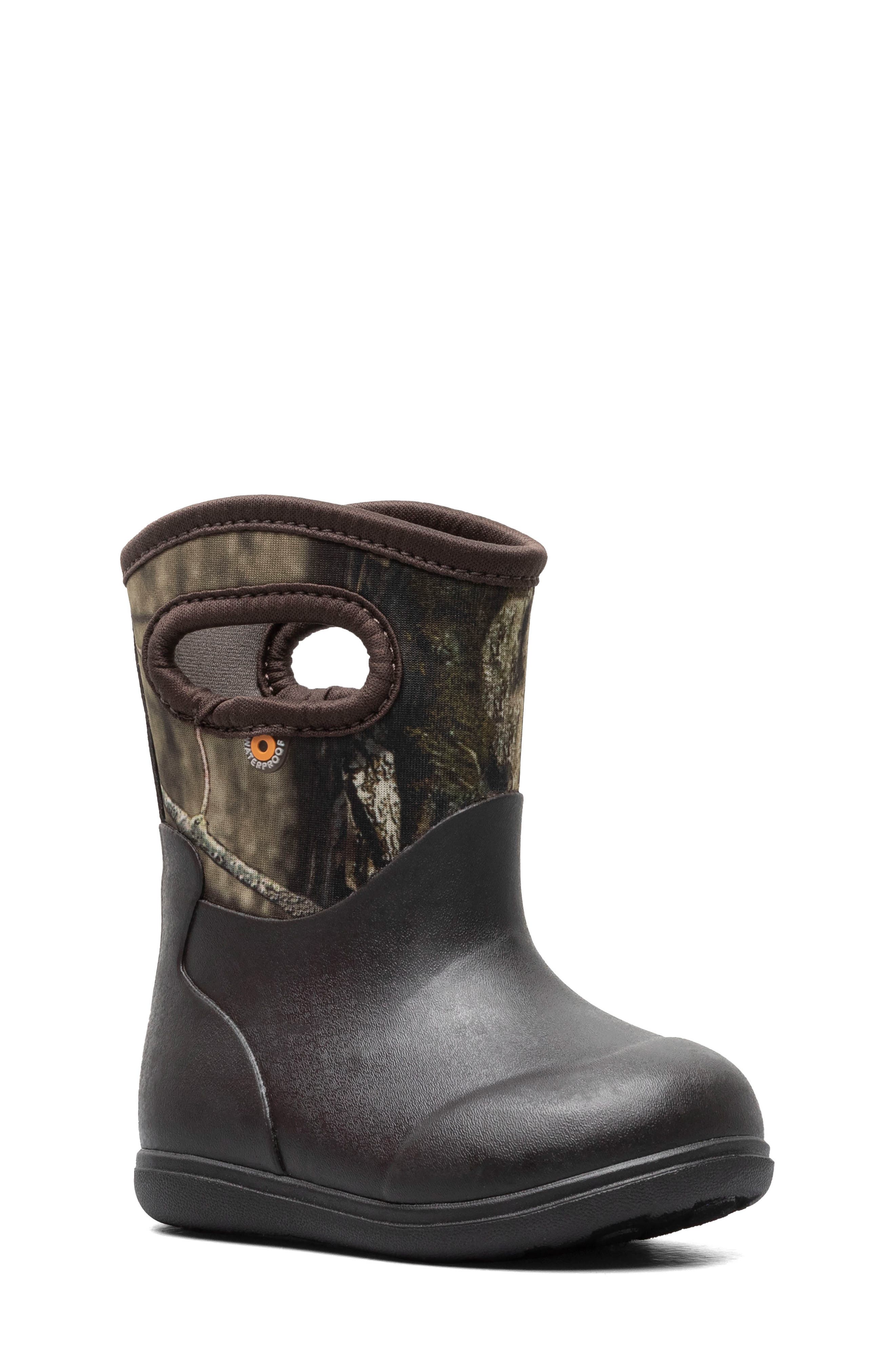 Kids' Classic Solid Waterproof Rain Boot, Main, color, MOSSY OAK