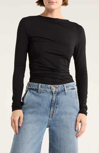 rag & bone Luca Long Sleeve Shirred T-Shirt