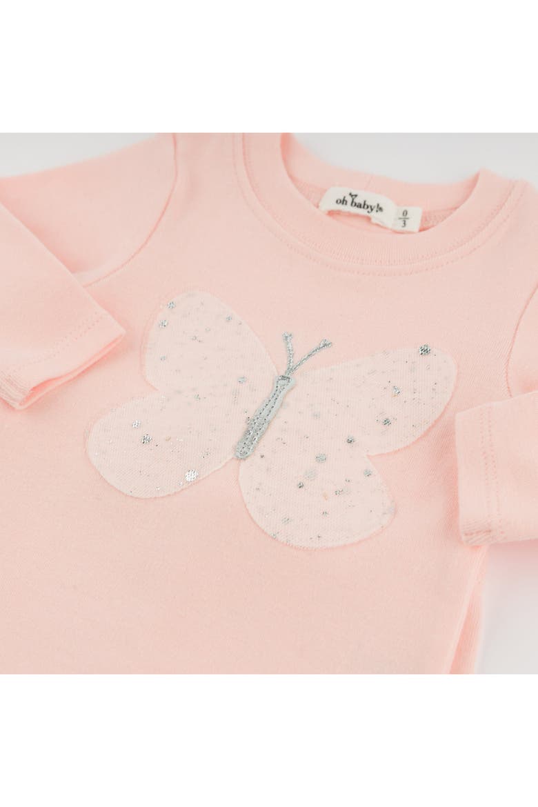 Butterfly Cream/Pink Silver Fleck Tulle Two Piece Set, Alternate, color, Pale Pink