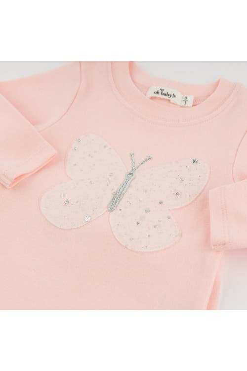 OH BABY OH BABY! BUTTERFLY CREAM/PINK SILVER FLECK TULLE TWO PIECE SET 