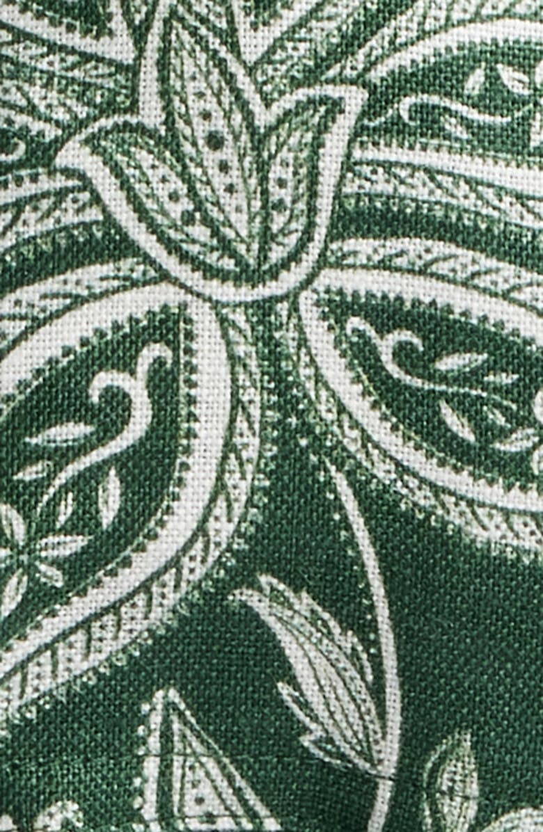 FARM Rio Miranda Belted Linen Utility Romper, Alternate, color, Miranda Dark Green