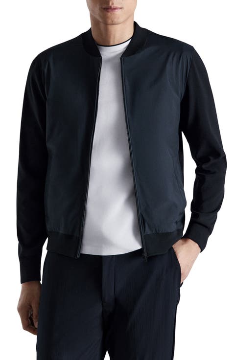 Rib Trim Bomber Jacket