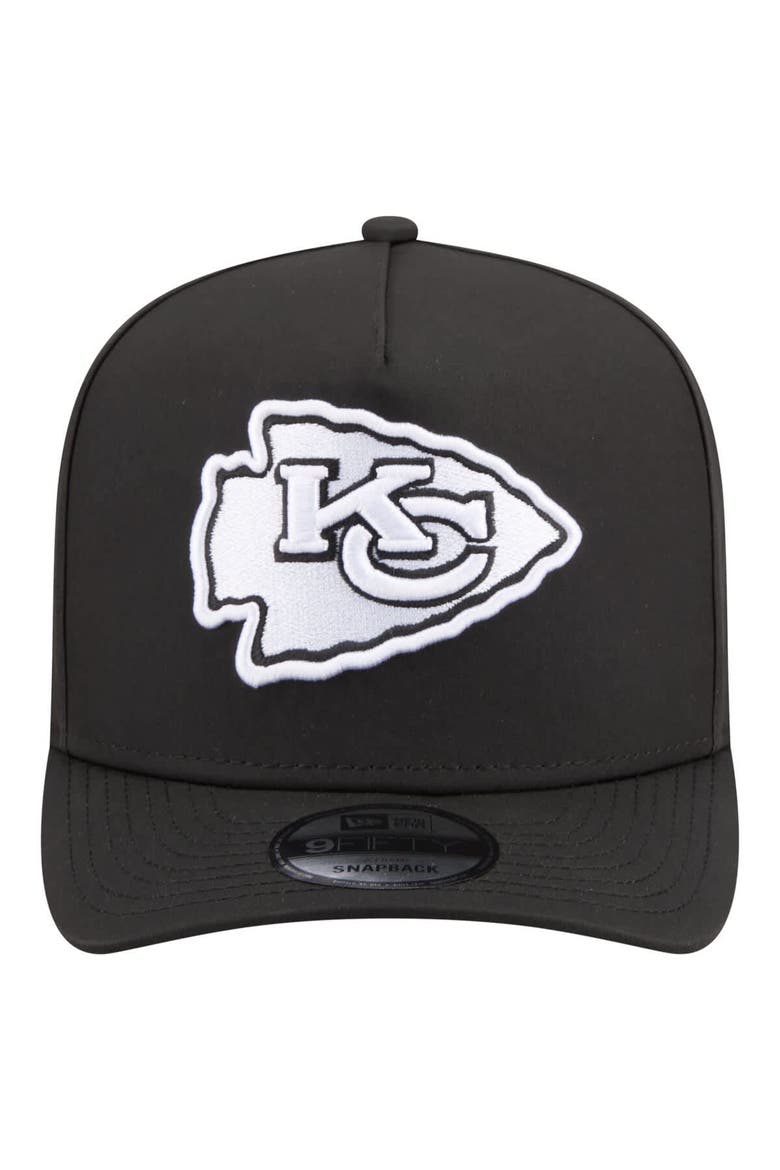 Men's New Era  Black Kansas City Chiefs Gore-Tex A-Frame 9FIFTY Adjustable Hat, Alternate, color, Black