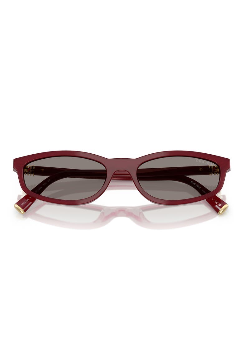 54mm Irregular Sunglasses, Alternate, color, OPAL BURGUNDY / DARK GREY