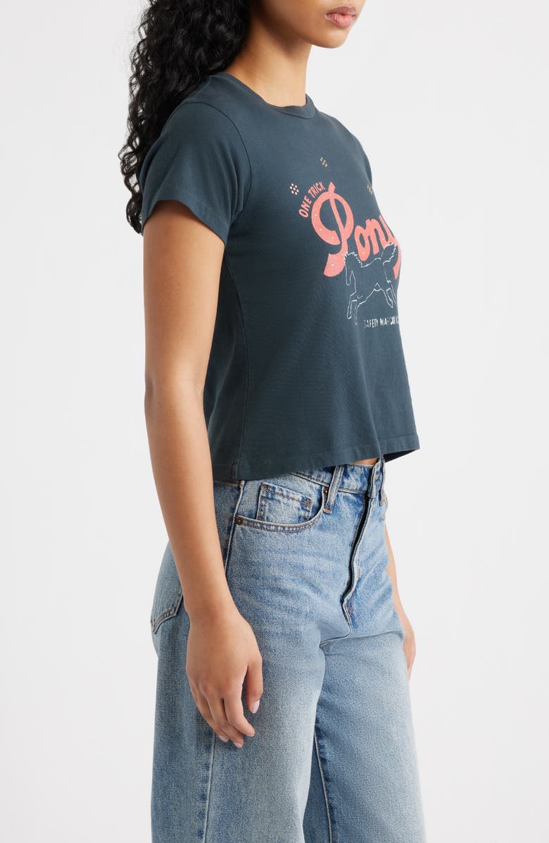 Daydreamer One Trick Pony Shrunken Graphic T-Shirt, Alternate, color, Vintage Black