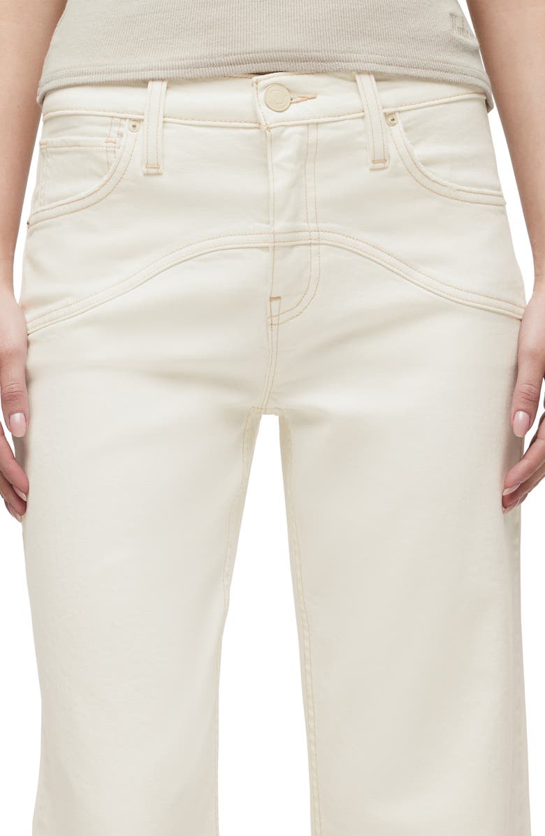 Hudson Jeans Rosie High Waist Ankle Wide Leg Jeans, Alternate, color, Ecru