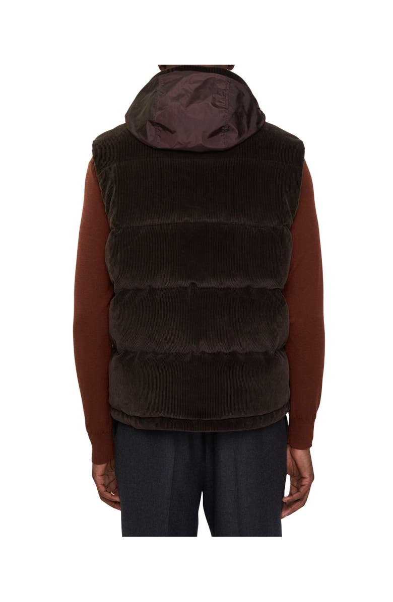 Burberry Corduroy Puffer Gilet, Alternate, color, Clove Brown
