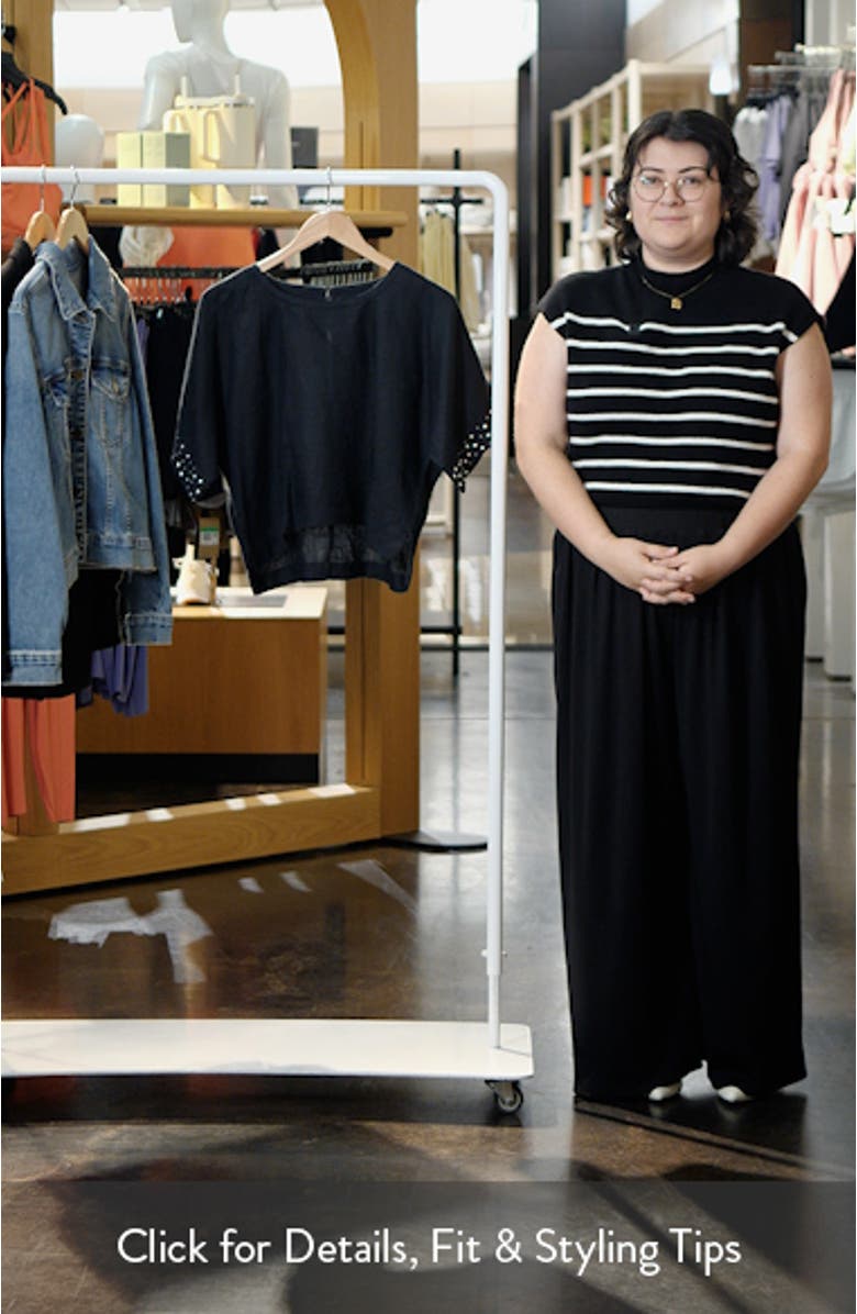 Studded Boxy Linen Top, sales video thumbnail