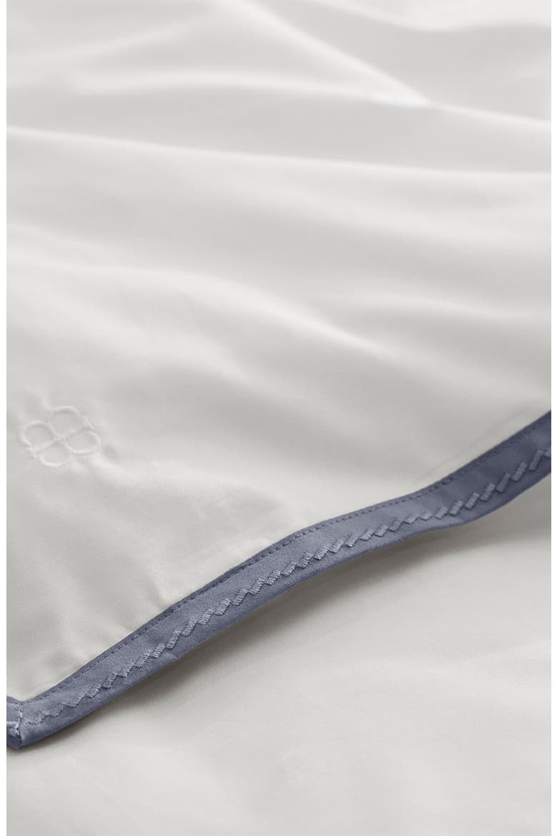 Framed Percale Duvet Cover & Shams Set, Alternate, color, WHITE/ BAY