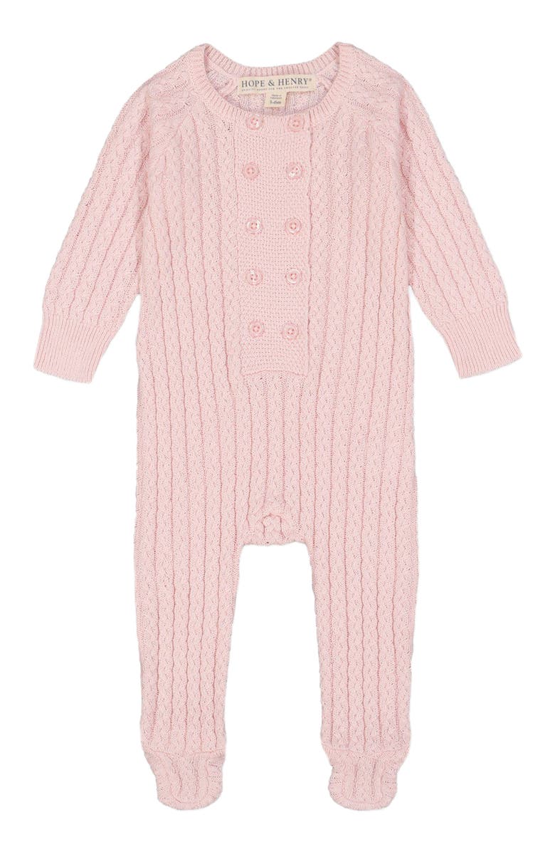 Hope & Henry Baby Footed Sweater Romper, Alternate, color, 