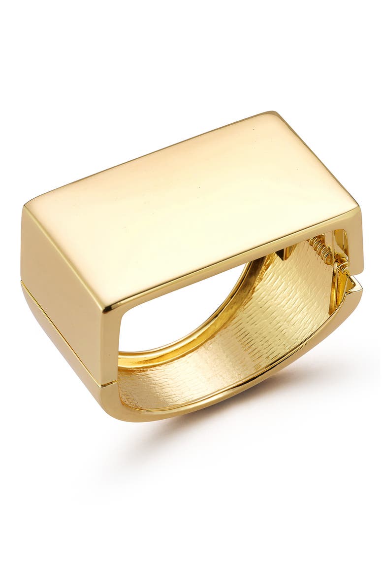 Flat Top Bangle Bracelet, Main, color, GOLD
