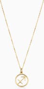 Oradina 14K Gold Zodiac Pendant Necklace