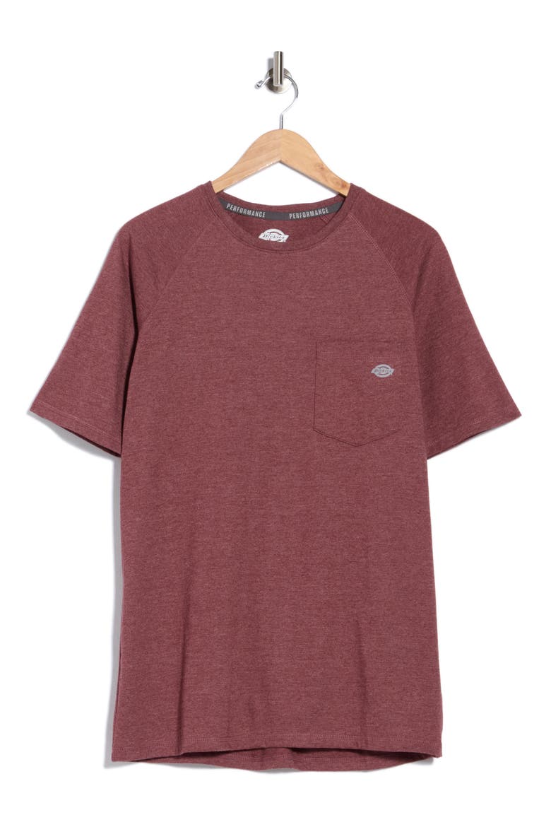 Performance Temp IQ Pocket T-Shirt, Alternate, color, BURGUNDY