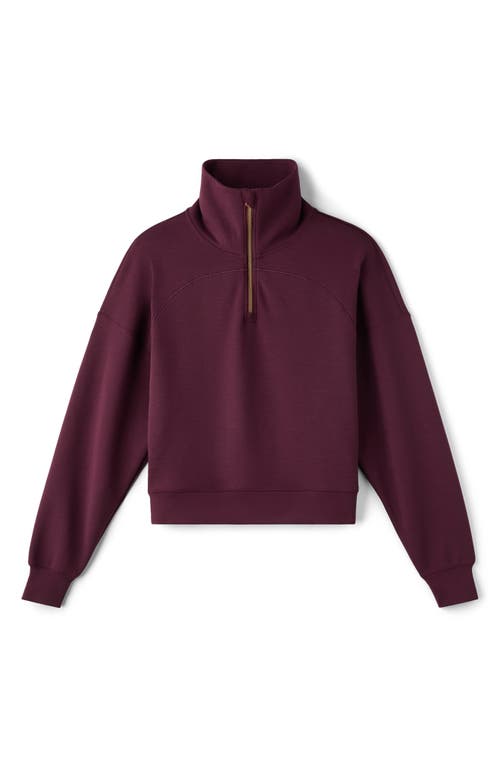 Rhone Dreamglow Half Zip In Burgundy