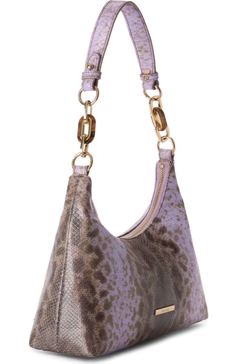 Brahmin Olivia Croc Embossed Leather Shoulder Bag, Alternate, color, Sheer Lavender
