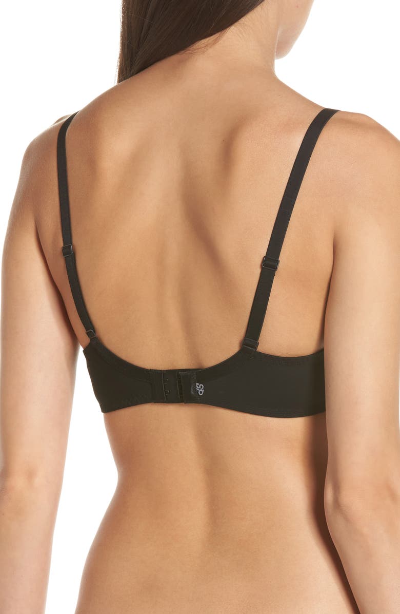 Simone Perele Delice Sheer Underwire Plunge Bra, Alternate, color, Moonlight