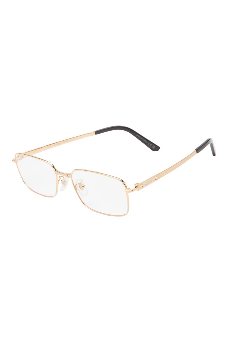 55mm Rectangular Optical Glasses, Alternate, color, GOLD