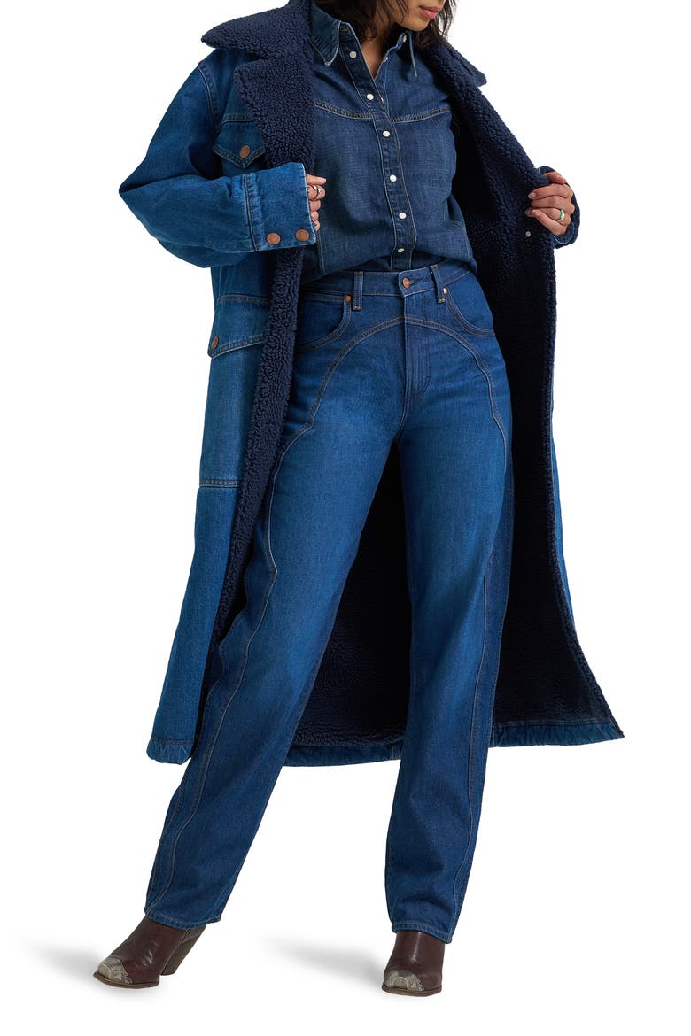 Wrange Denim Coat, Alternate, color, SPARKLE BLUE