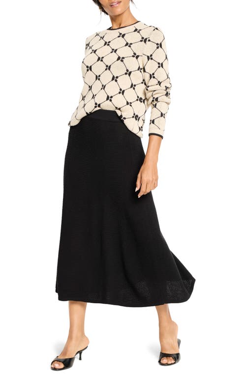 Nic + Zoe Nic+zoe Pixel Knit Skirt In Black