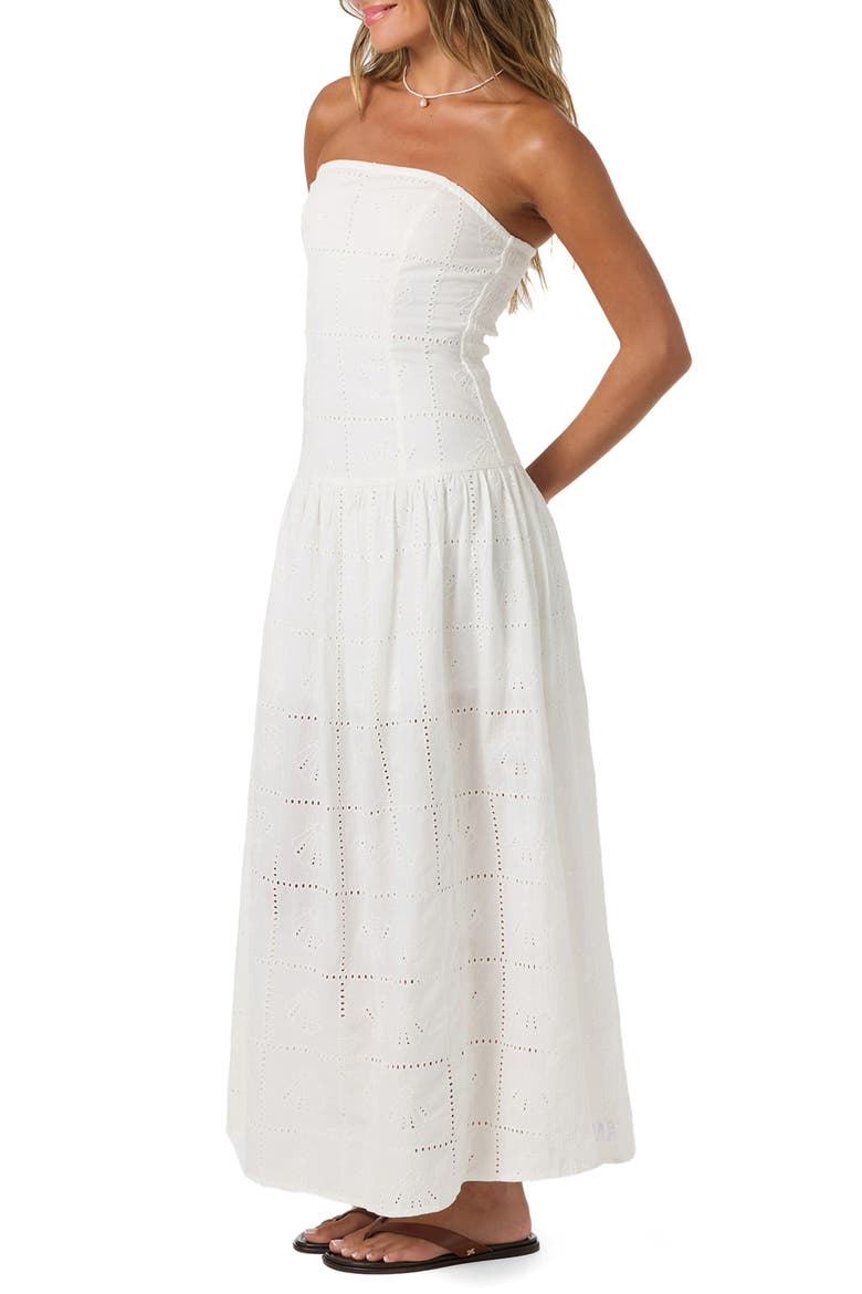Maisie Strapless Sundress, Alternate, color, WHITE