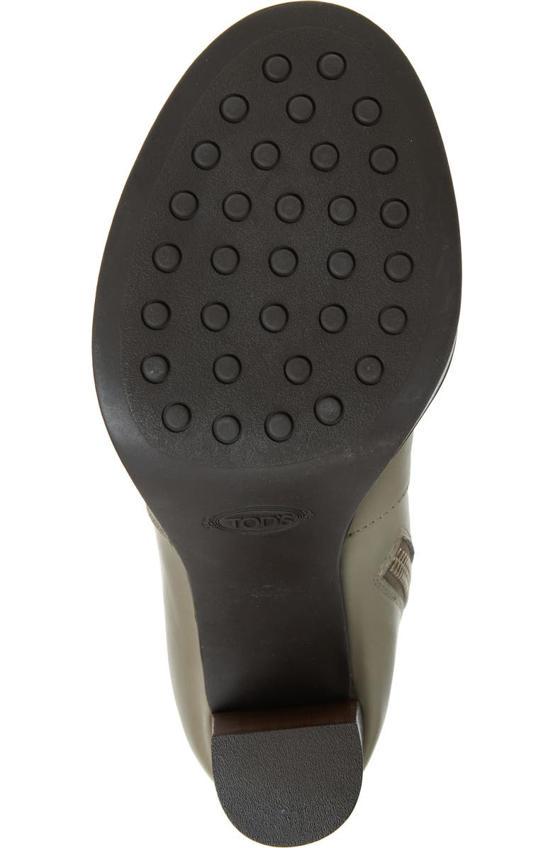 Tod's Tube Block Heel Bootie, Alternate, color, Tortora Scuro