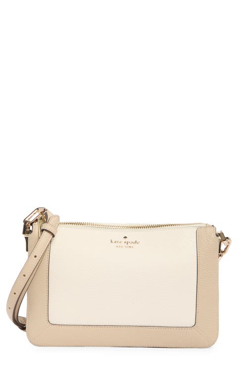 lena colorblock leather crossbody bag