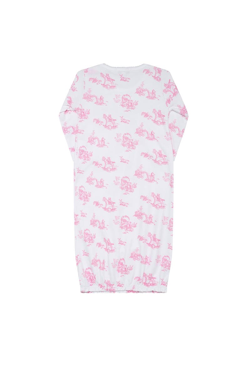 Pink Toile Baby Gown - Baby, Alternate, color, Pink