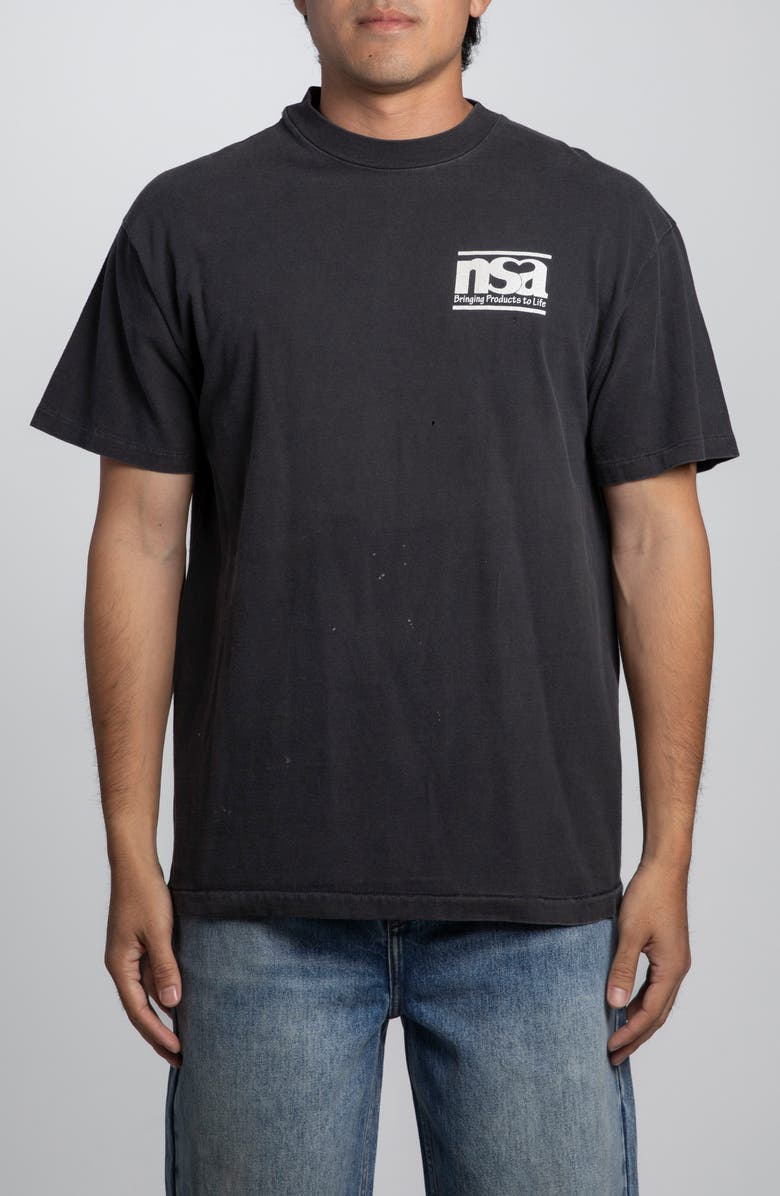 Elwood Vintage NSA Tee, Main, color, Black