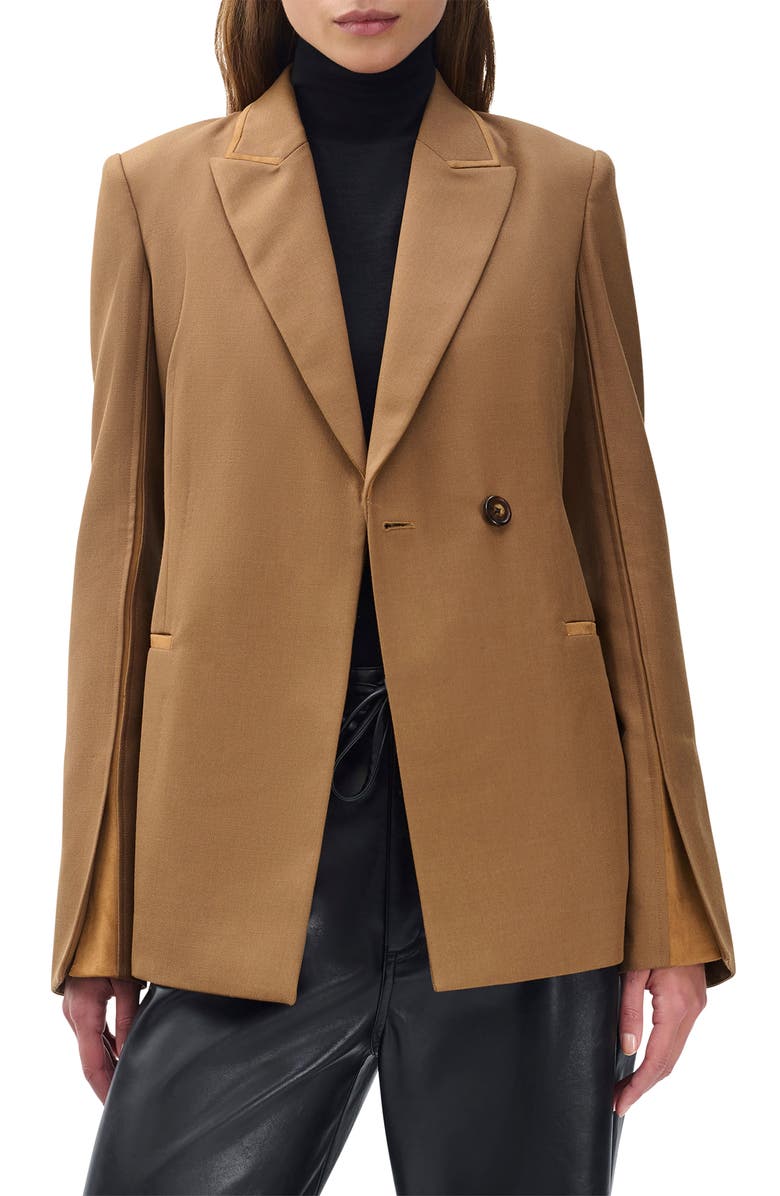 rag & bone Margaret Tuxedo Blazer, Alternate, color, Camel