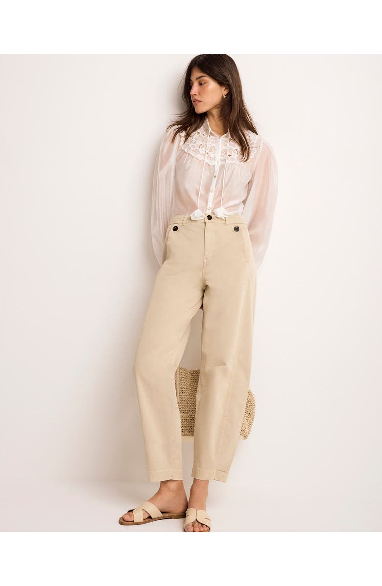 MINT VELVET Floral Cutwork Detail Blouse, Alternate, color, Ivory