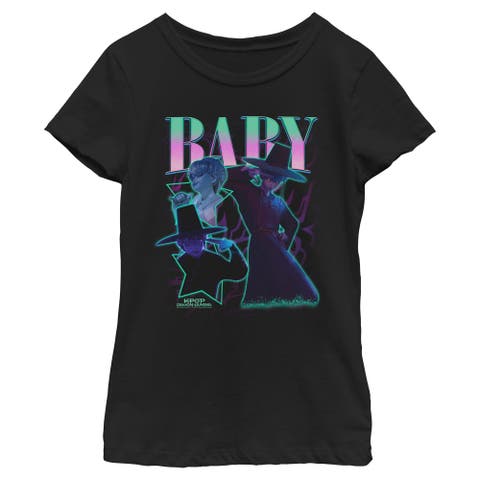 Girl's KPop Demon Hunters Baby Saja Collage  Graphic T-Shirt