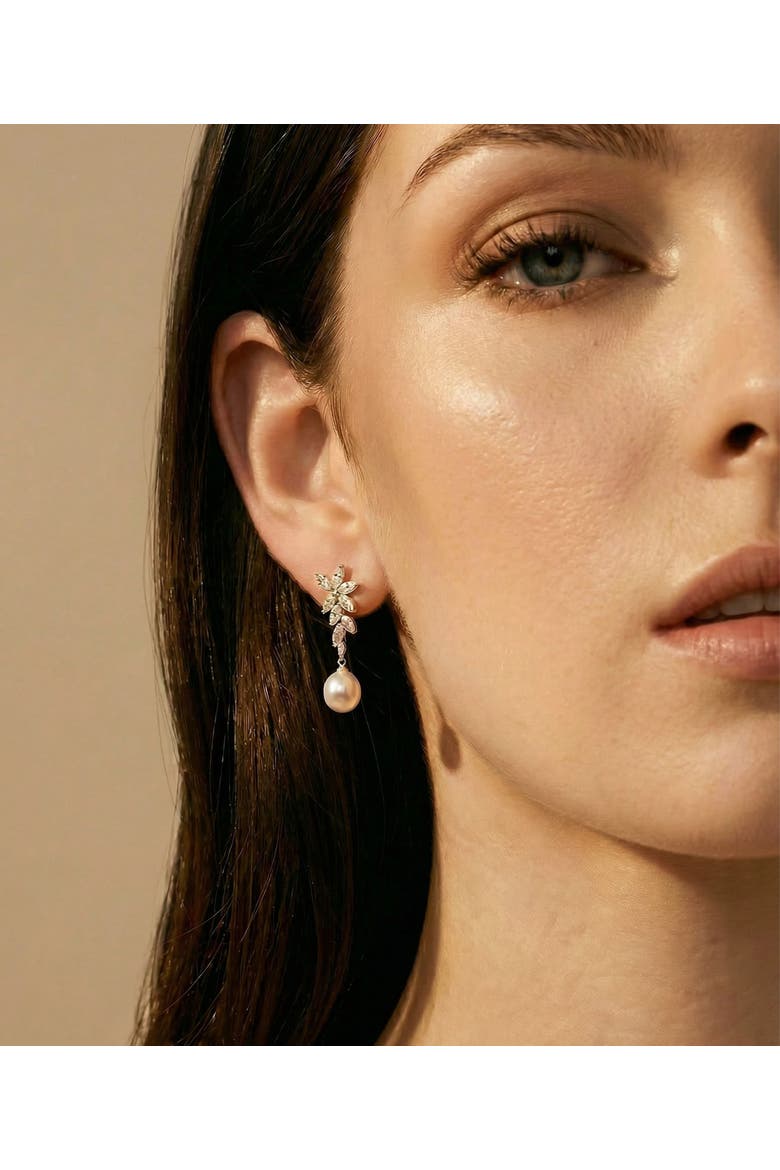 White Freshwater Pearl Legacy Earrings, Alternate, color, Sterling Silver