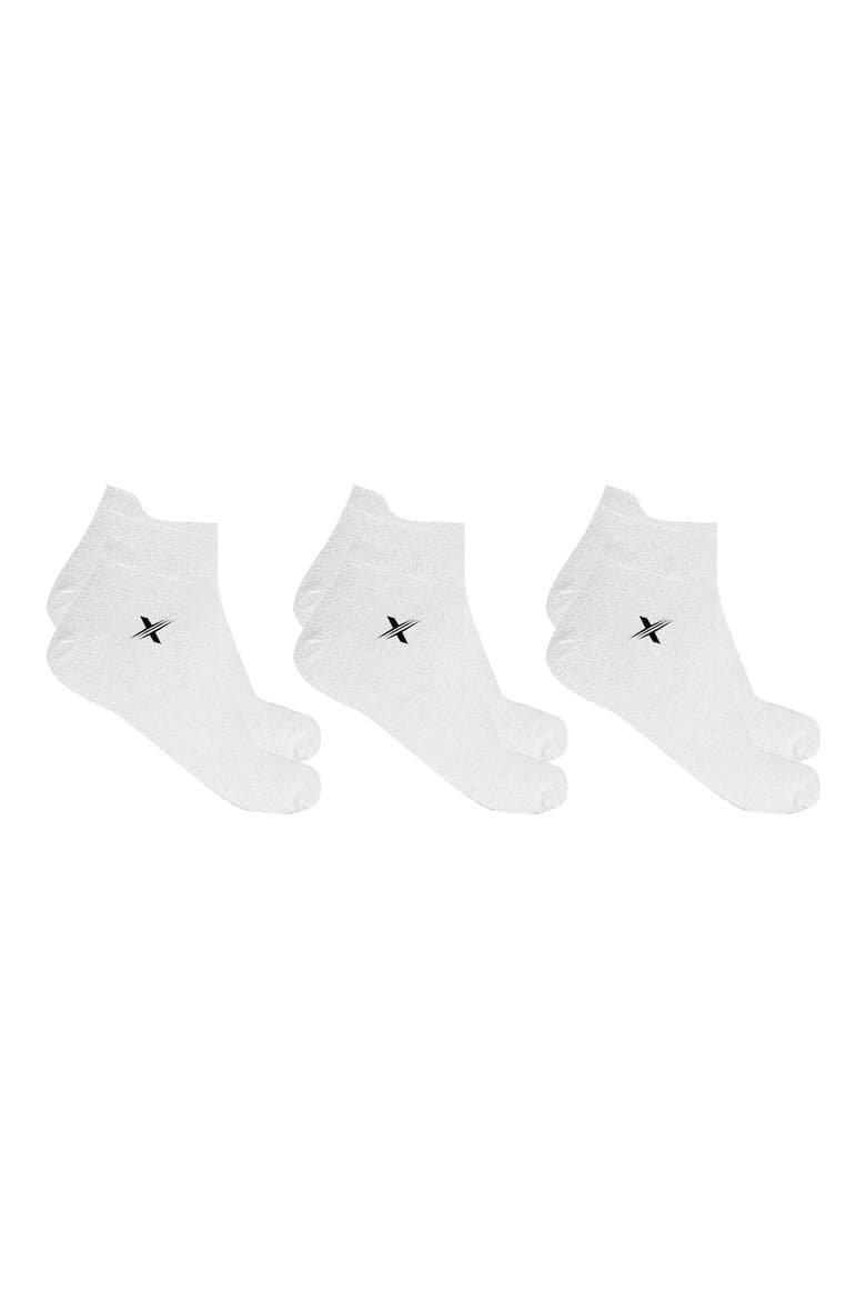 3-Pack Low Cut Compression Socks, Main, color, WHITE