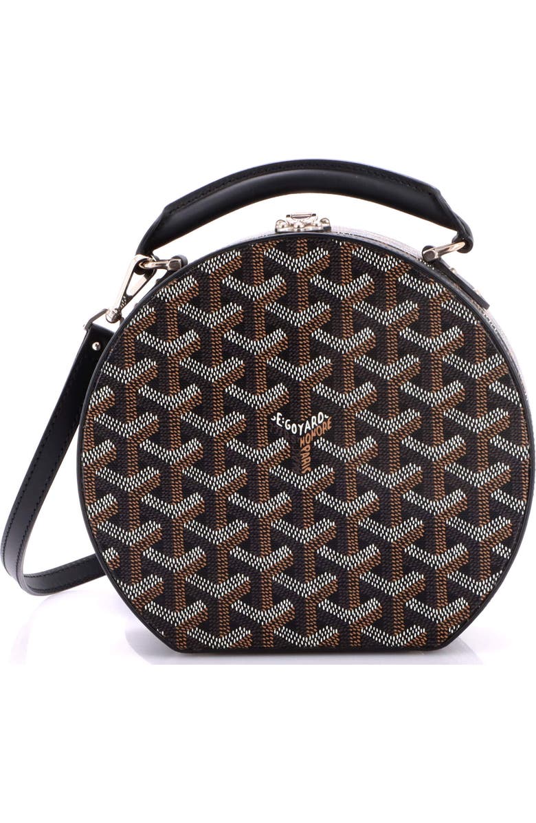 Pre-Owned Goyard Alto Hatbox Bag Coated Canvas, Main, color, Black
