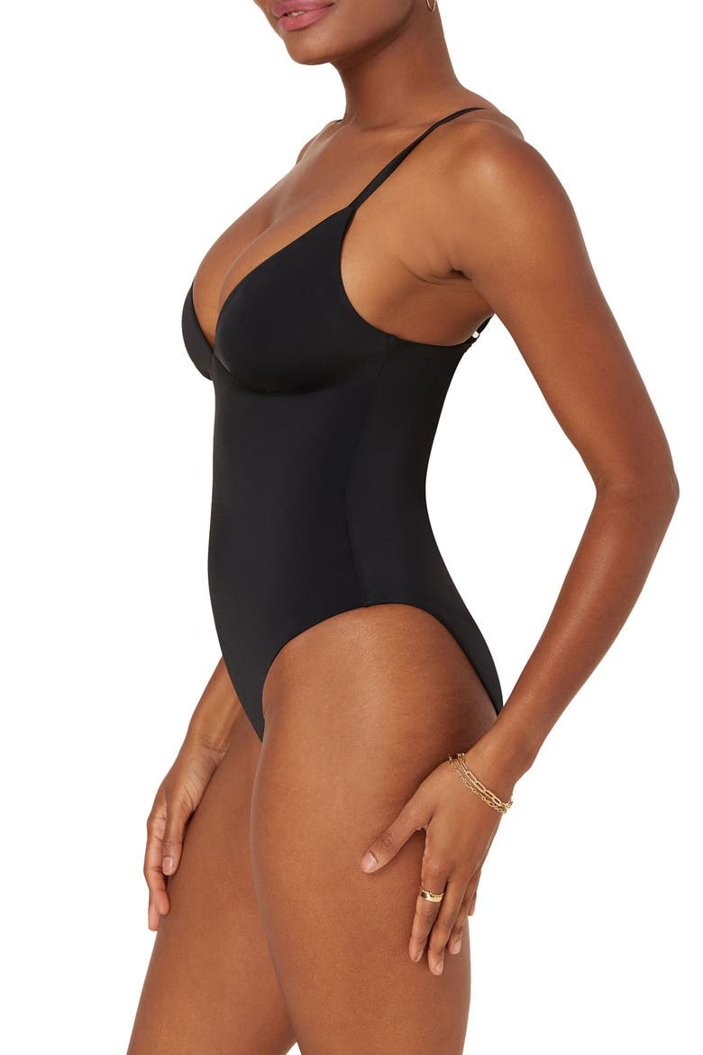 The Lanikai One-Piece Swimsuit, Alternate, color, BLACK