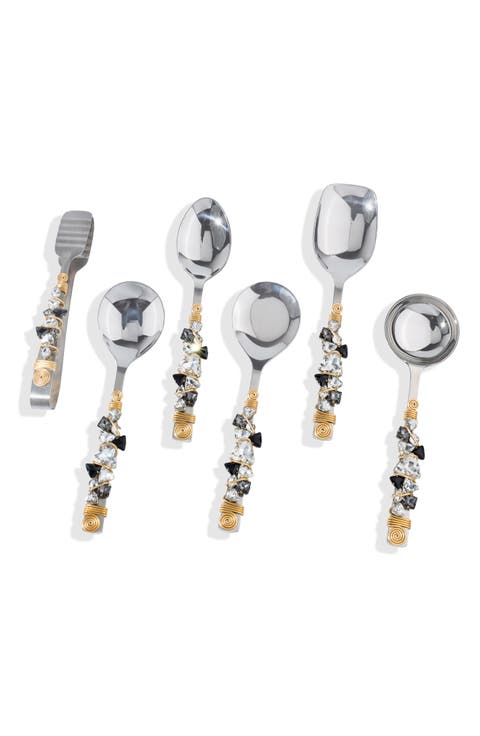 Midnight Sparkle Artisan 6-Piece Hostess Serving Set