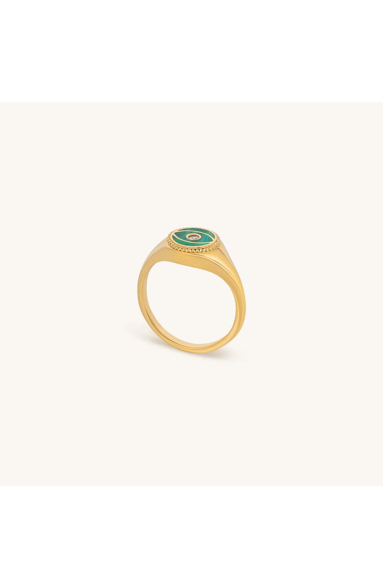 Karma and Luck Soul's Transformation Evil Eye Malachite Ring, Main, color, Gold/Breen