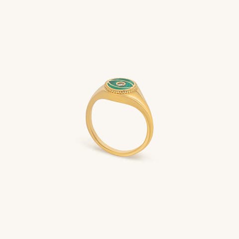 Soul's Transformation Evil Eye Malachite Ring