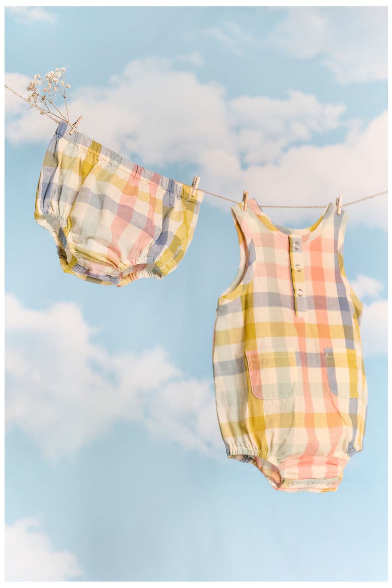 Check Organic Cotton Bloomers, Alternate, color, PICNIC