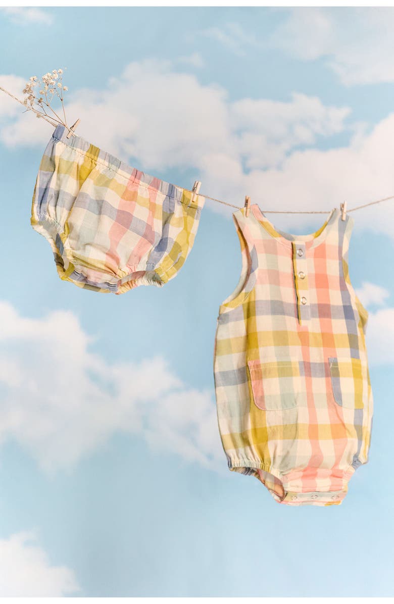 Pehr Check Organic Cotton Bloomers, Alternate, color, Picnic